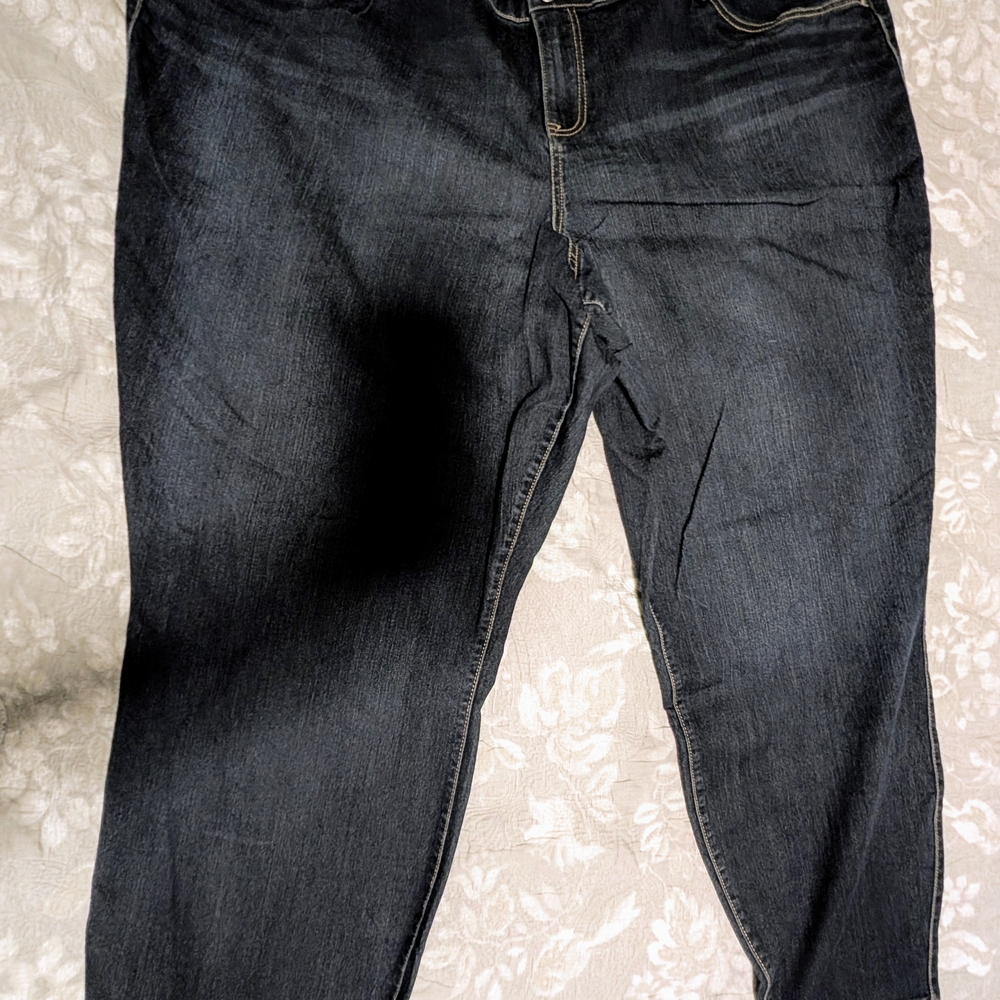 Women's Dark Wash Jeggings Skinny Jeans Plus Size 28